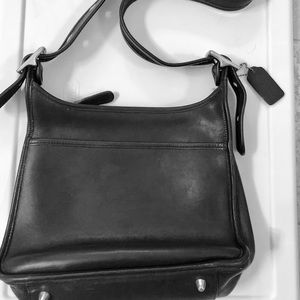 Full black leather Coach Shoulder Bag/Purse